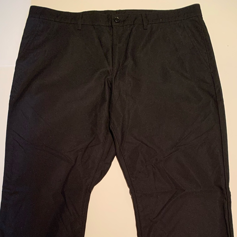 Black Pique Perry Ellis Pant